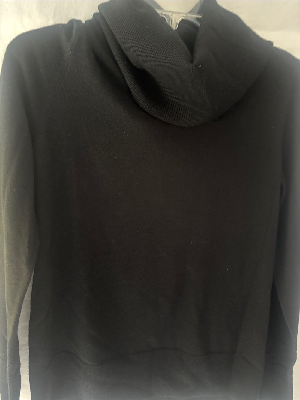 Talbots Black Cowl Neck Sweater Size S 100% Merino Wool.